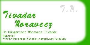 tivadar moravecz business card